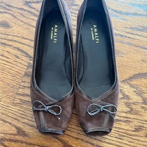 Amalfi Brown Suede Flats